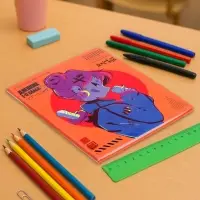 Дневник школьный для 1-11 классов, &laquo;Аниме. Девочка неон&raquo;, интегральная (гибкая) обложка, матовая ламинация, выборочный лак, 40 листов