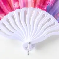 Веер пластик, текстиль "Пузырьки" МИКС 23 см Веер пластик, текстиль "Пузырьки" МИКС 23 см