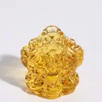 Фигурка из стекла &laquo;Денежная жаба&raquo;, 5&times;4&times;3.5 см, жёлтая