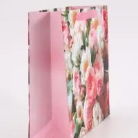 Пакет подарочный &laquo;Цветы&raquo;, 30&times;25.5&times;9 см