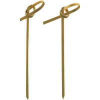 Пики для канапе бамбук Узелок 90мм 100шт/уп 491-045