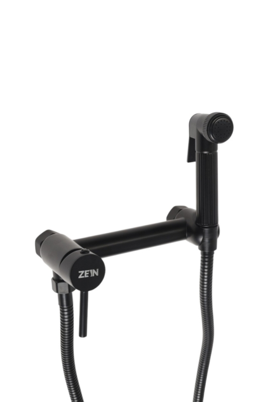 Смеситель для биде ZEIN Z4199, с гигиеническим душем, нерж. сталь, картридж 35 мм, черный Смеситель для биде ZEIN Z4199, с гигиеническим душем, нерж. сталь, картридж 35 мм, черный