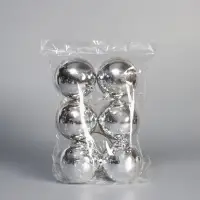 Ёлочные игрушки &laquo;Винтажный глянец&raquo;, шары новогодние, набор 6 шт., d=8 см, серебристый