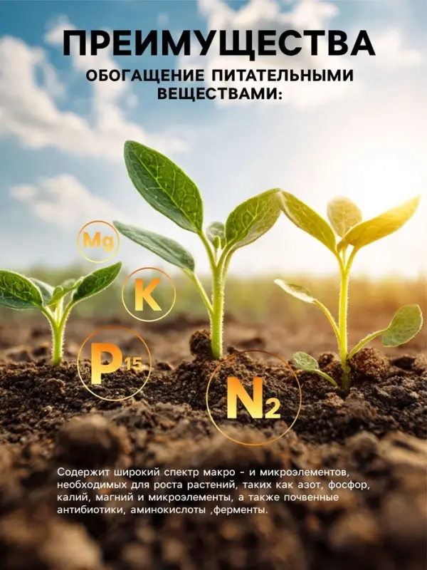 Органическое удобрение &laquo;Биогумус&raquo; Рецепты дедушки Никиты, концентрат, канистра 3 л