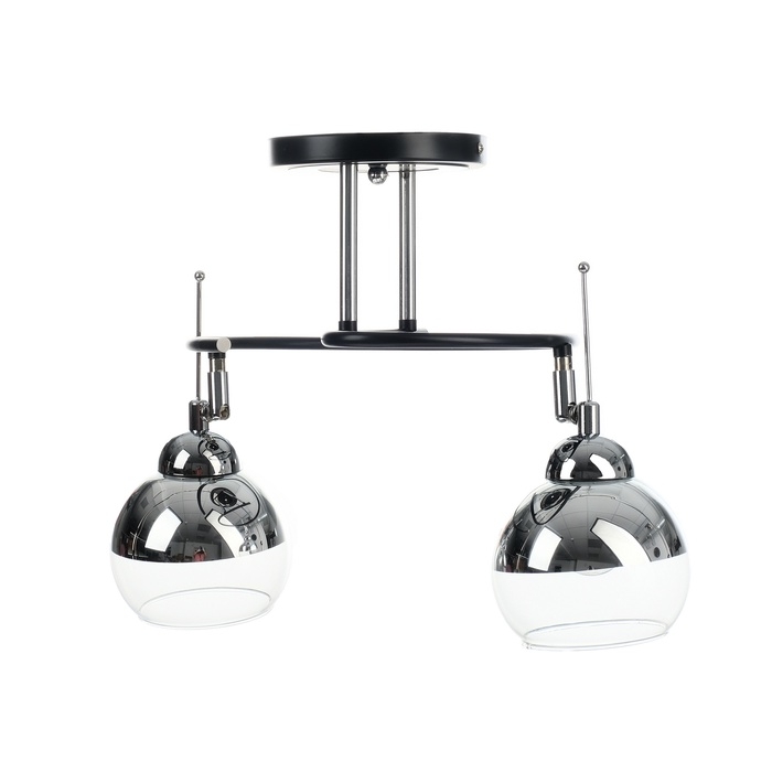 Люстра Люстра "Редо" 2хЕ27 40Вт черно-хромовый 45х30х28 см
