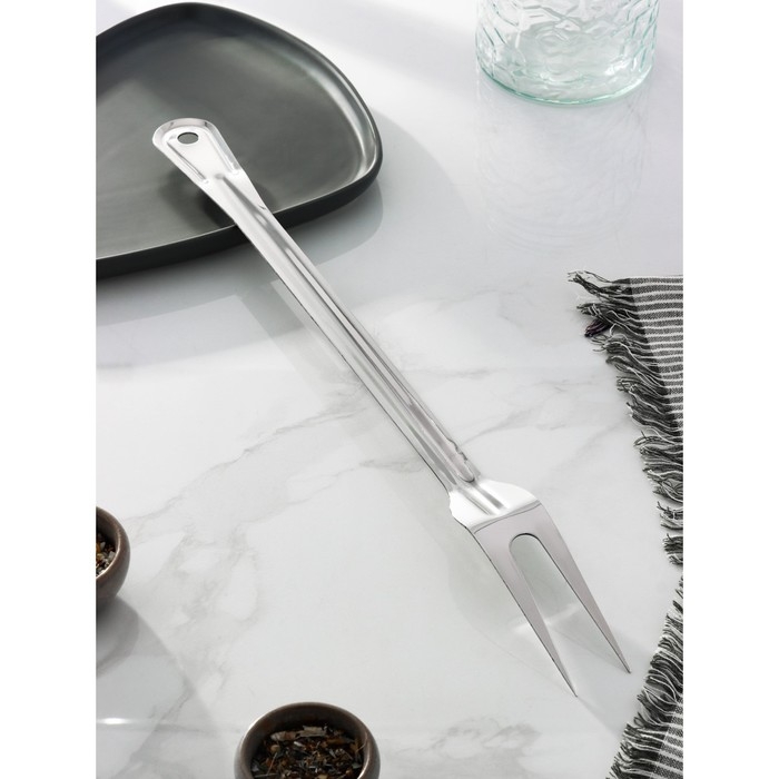 Вилка для мяса из нержавеющей стали Доляна «Индия», 46,7×4 см, толщина 1,45 мм Вилка для мяса из нержавеющей стали Доляна «Индия», 46,7×4 см, толщина 1,45 мм