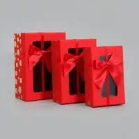 Набор подарочных коробок 3 в 1, прямоугольные с окном 23&times;16&times;9.5 21&times;14&times;8.0 19&times;12&times;6.5 см