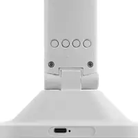 Лампа настольная светодиодная, часы, календарь, термометр, 3 режима, USB, 12&times;17&times;34 см, белая