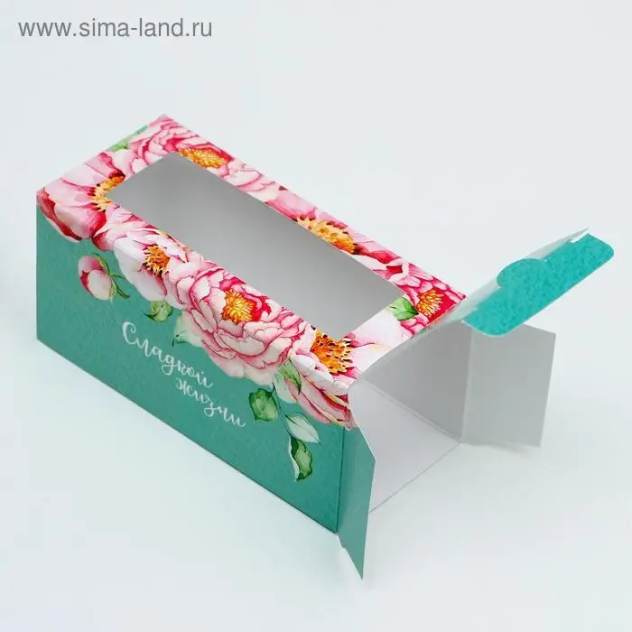 Коробка для макарун, кондитерская упаковка «Сладкой жизни», 5.5 х 12 х 5.5 см Коробка для макарун, кондитерская упаковка «Сладкой жизни», 5.5 х 12 х 5.5 см