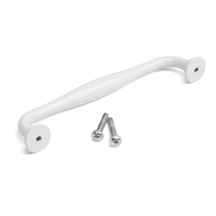 Ручка-скоба WAVE PC173WH, м/о 128 мм, цвет белый