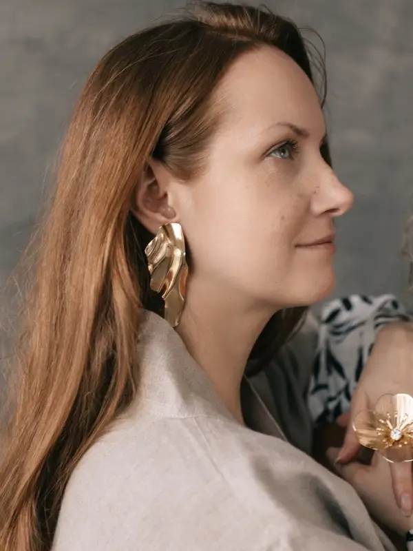 Серьги металл &laquo;Атмосфера&raquo;, абстракция, цвет золото