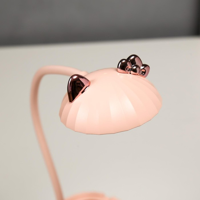 Лампа настольная c АКБ 16216/1PK LED 4Вт 3000/6000К USB розовый 8х8х44,5 см RISALUX