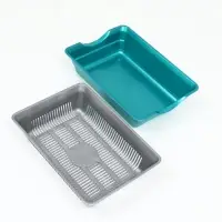 Туалет глубокий с сеткой 36&times;25&times;9 см, серый/бирюзовый