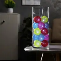 Гирлянда &laquo;Нить&raquo; 5 м с насадками &laquo;Клубки цветные&raquo;, IP20, прозрачная нить, 20 LED, свечение белое, 220 В