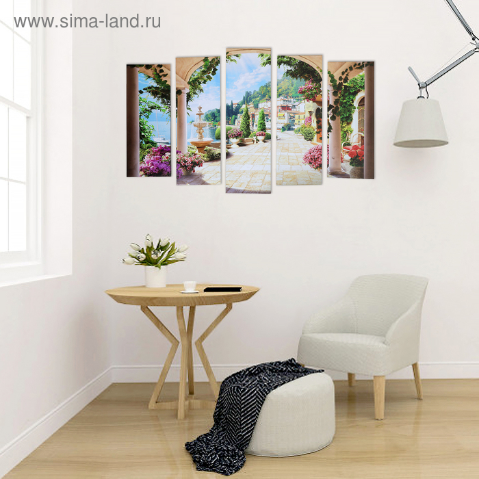 Картина модульная на подрамнике  Картина модульная на подрамнике "Ясный день" (2-25х63; 2-25х70; 1-25х80) 125х80см