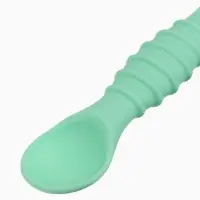 Ложка детская для прикорма, силикон, набор 3 шт., мятный M&B