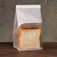 Пакет бумажный, с окном, прямоугольное дно, белый, 13×10×28 см