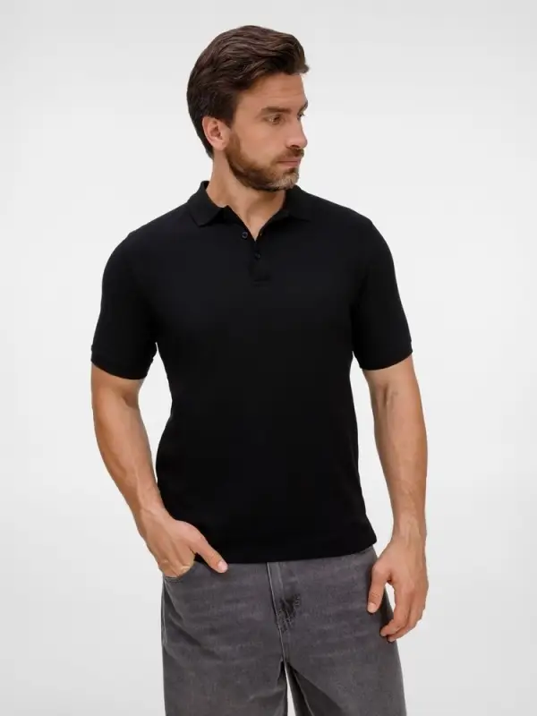 Рубашка поло унисекс Upswing, черная, размер S