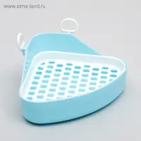 Туалет для кроликов и хорьков, 18.5&times;18 см, угловой, пластик, цвет МИКС