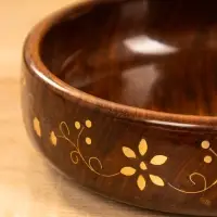 Чаша "Стебель" 17,5х17,5х5 см, дерево шишам