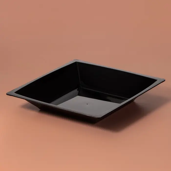 Тарелка одноразовая для фуршета, 17.2 см, пластик, квадратная, глубокая, МИКС