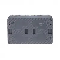 AtlasDesign Profi54 розетка двойная с заземлением со шторками IP54 16А 250B, АНТРАЦИТ, Россия