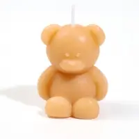 Свеча декоративная "Мишка" 5х4,3х6,5 см, 4 ч, карамельный