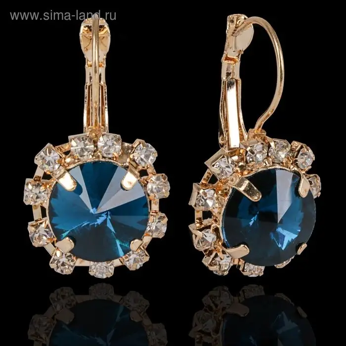 Серьги со стразами «Круг» вечеринка, крупный, миксы Серьги со стразами «Круг» вечеринка, крупный, миксы