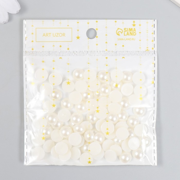 Набор для творчества диаметр 1 см Набор для творчества диаметр 1 см "Жемчуг половинка" 12х12,5 см вес - 19 грамм