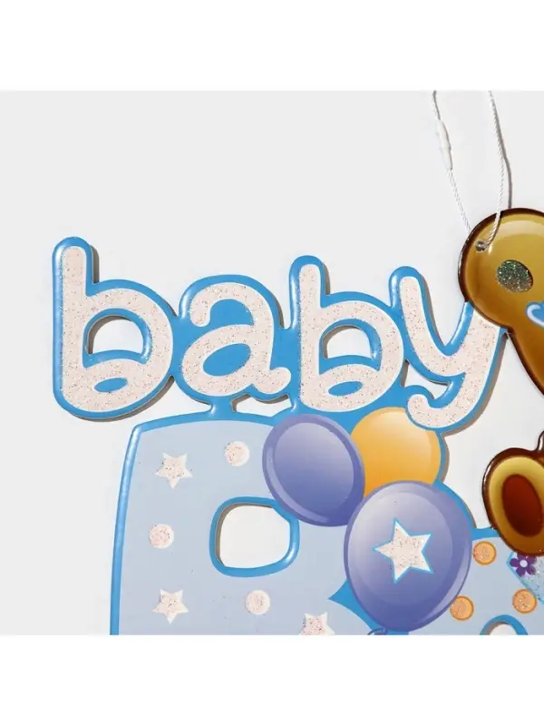 Украшение на гендер пати &laquo;Подвеска Baby Boy&raquo;, 28.5&times;26 см, голубое