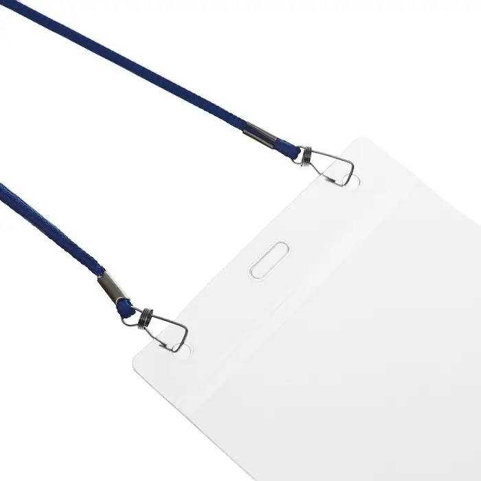 Бейдж горизонтальный, внешний размер 112×109 мм, внутренний размер 102×90 мм, на синем шнурке 40 см Бейдж горизонтальный, внешний размер 112×109 мм, внутренний размер 102×90 мм, на синем шнурке 40 см