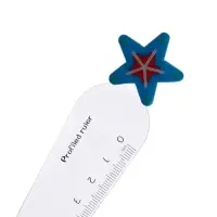 Линейка 12 см "Звезда", пластик, МИКС
