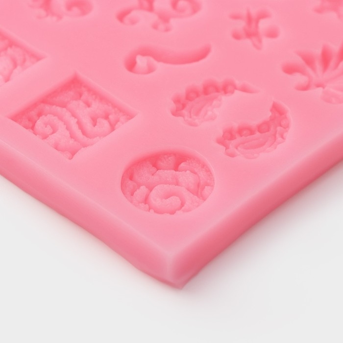 Молд Доляна «Микс узоров», силикон, 13×9,5 см, цвет МИКС Молд Доляна «Микс узоров», силикон, 13×9,5 см, цвет МИКС