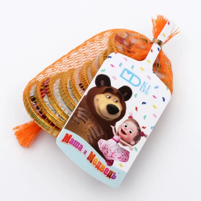 Шоколадные медали «Золотая авоська: Маша и Медведь», 6 г Шоколадные медали «Золотая авоська: Маша и Медведь», 6 г