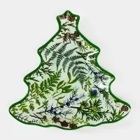 Блюдо сервировочное ёлочка "Еловые ветки" 24,5х24,7х2 см