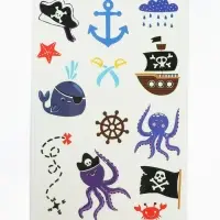 Переводные татуировки детские &laquo;Подводный мир и динозавры&raquo;, светятся в темноте, тату &mdash; 2 листа