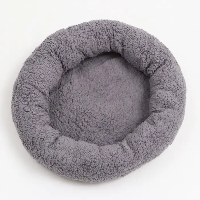 Лежанка для животных &laquo;Уют&raquo;, мягкий мех, 45&times;35&times;11 см, серая