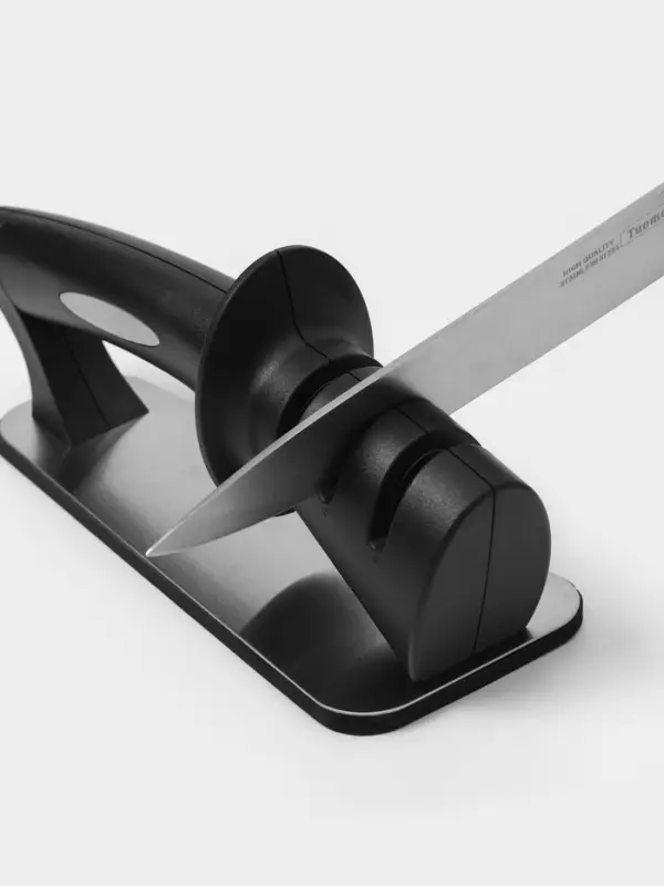 Точилка для ножей Law, 3 степени заточки, 20&times;8&times;9 см, чёрная