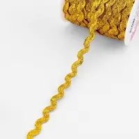 Тесьма отделочная &laquo;Вьюнчик&raquo;, 5 мм, 27 &plusmn; 1 м, цвет золотой