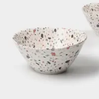 Салатники Magistro Terazzo, 1.4 л, 20&times;9 см, набор 2 шт., фарфор, белые