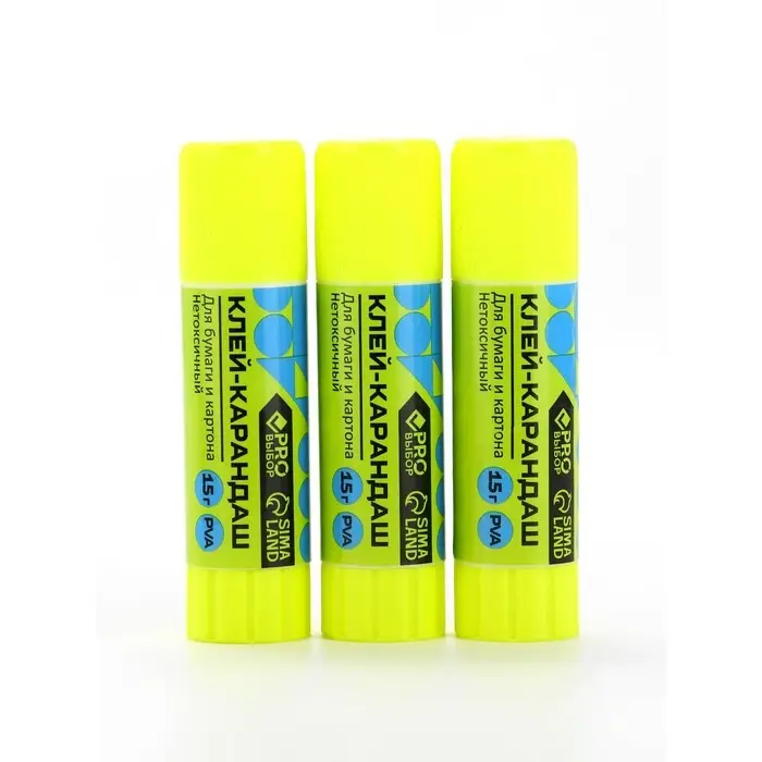 Клей-карандаш PROвыбор, 15 г. "Градиент" набор 3 шт