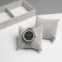 Подставка для часов, браслетов QF, флок, 4 места, 35&times;10&times;3 см, серая