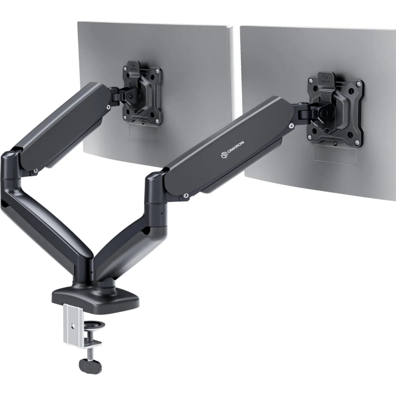 Кронштейн Onkron G160, TV 13-32, для 2-ух мон, газлифт, настольный, чер