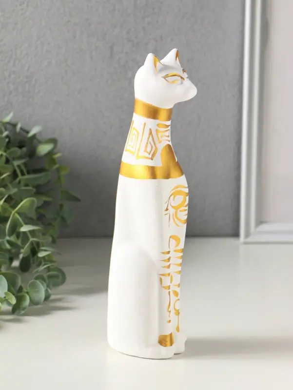 Копилка для денег &laquo;Кот Египетский&raquo;, 25 см, белый