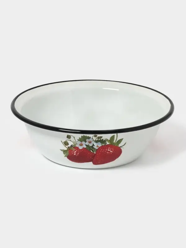 Миска эмалированная, 1 л, белая