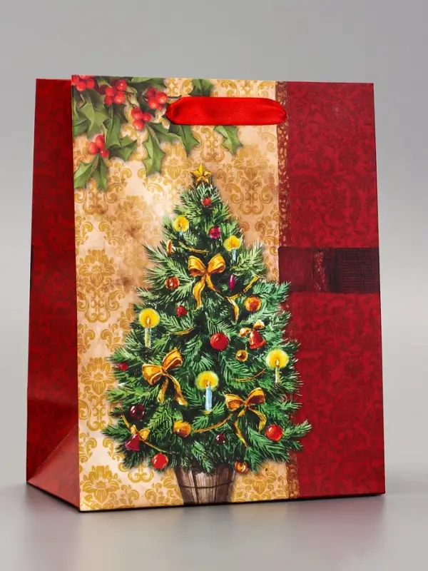 Пакет подарочный ламинированный Пакет подарочный ламинированный "Новогодняя ёлка" 18 х 23 х 10 см