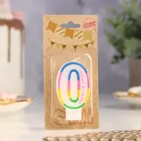 Свеча для торта «Цифра 0», 7 см
