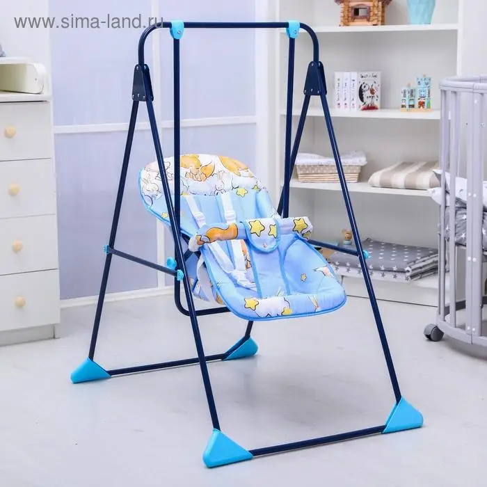 Качели детские напольные &laquo;Ветерок-Люкс&raquo;, синий, МИКС