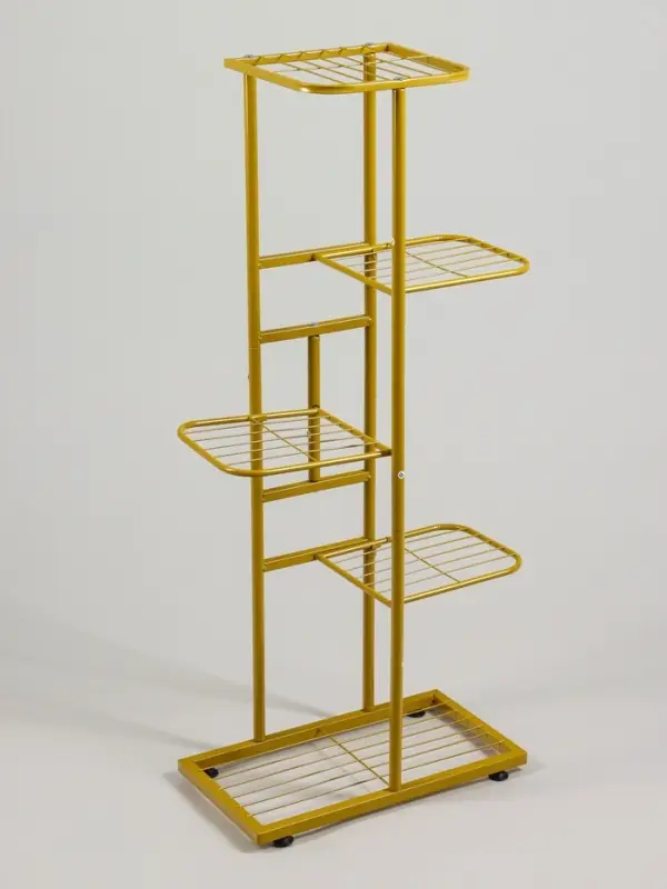 Подставка для цветов Greengo, 5 полок, 44&times;22&times;95 см, напольная, металл, цвет золотой