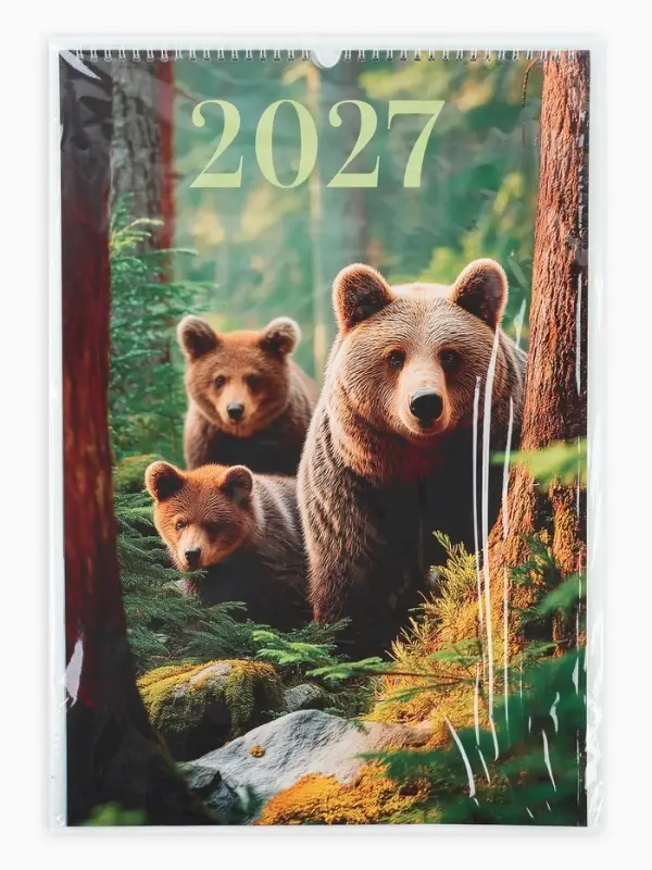 Календарь 2027 перекидной на ригеле А3 &laquo;Животные&raquo;